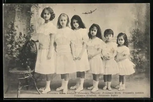 AK Die kleinen Prinzessinnen von Luxemburg