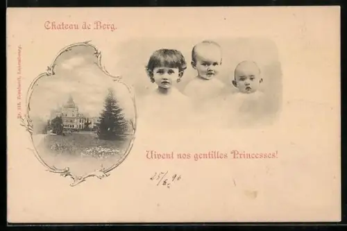 AK Chateau de Berg, Les Princesses von Luxemburg