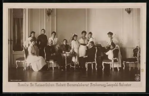 AK Familie Sr. Kaiserl. Hoheit Generaloberst Erzherzog Leopold Salvator