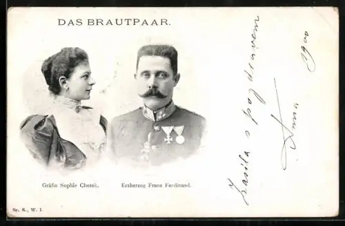 AK Sophie von Hohenberg und Erzherzog Franz Ferdinand