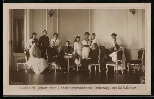 AK Familie Sr. Kaiserl. Hoheit Generaloberst Erzherzog Leopold Salvator