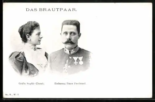 AK Sophie von Hohenberg und Erzherzog Franz Ferdinand