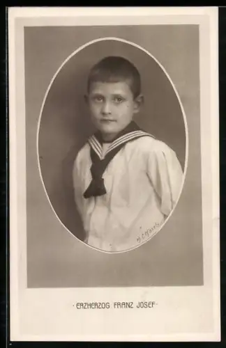 AK Erzherzog Franz Josef von Österreich als Knabe