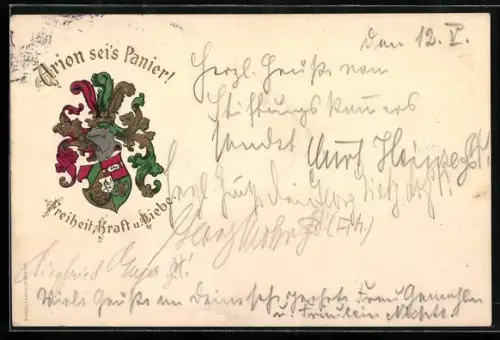 AK Studentenwappen der Burschenschaft Arion