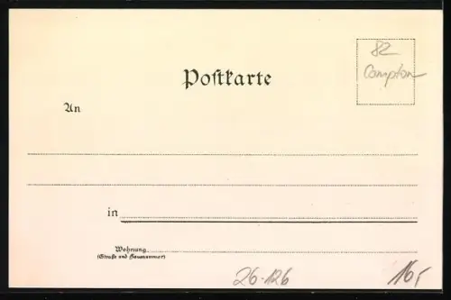 Lithographie Wolfratshausen, Ortsansicht mit Uferpartie