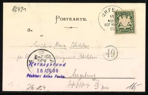 Künstler-AK Edward Harrison Compton: Herzogstand-Häuser, Pächter Anton Fuchs