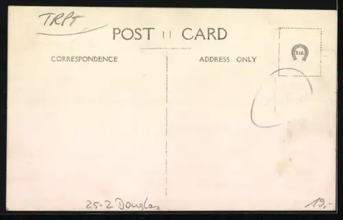 Foto-AK Junger Mann auf Douglas-Motorrad