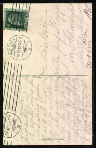 Künstler-AK K. B. Eisenbahn-Bataillon, Soldat in Uniform mit Kaserne