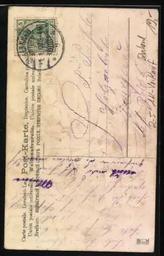 Lithographie Kinder verkaufen Ansichtskarten zu Neujahr