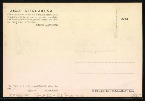 Künstler-AK sign. Tato / Guglielmo Sansoni: Menefrego e vado in su, Propellerflugzeug, Futurismus