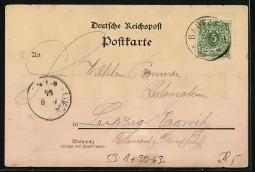 Vorläufer-Lithographie Gruss vom Kaisermanöver, 1895, Soldaten bei der Rast