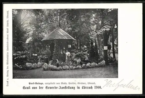 AK Lörrach, Gewerbe-Ausstellung 1900, Park-Anlage