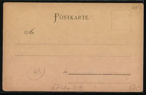 Künstler-AK München, I. Ausstellung reproducirender Künste im Kaim-Saal 1898, Fürst Metternich, Private Stadtpost