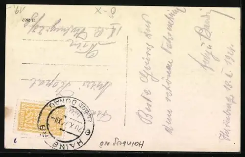 AK Hundsheim, Totalansicht, Strassenpartie und Denkmal im Blumen-Passepartout