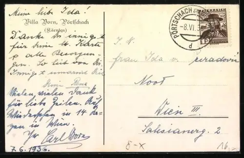 AK Pörtschach am Wörthersee, Villa Born