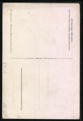 Künstler-AK München, Krippen-Ausstellung 1927, Münchner Kindl als Krippenbauer