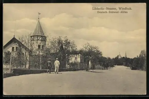 AK Windhuk /Deutsch-Südwest-Afrika, Lüderitz-Strasse