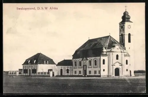 AK Swakopmund /D. S. W. Afrika, Ansicht der Kirche
