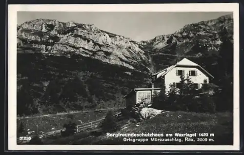 AK Waxriegel-Haus, Bergfreundeschutzhaus der Ortsgruppe Mürzzuschlag, Rax
