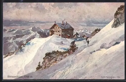 Künstler-AK Edward Theodore Compton: Blick auf das Rotwandhaus