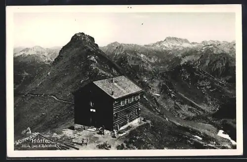 AK Wormser Hütte /Rote Wand, Ansicht mit Umgebung aus der Vogelschau