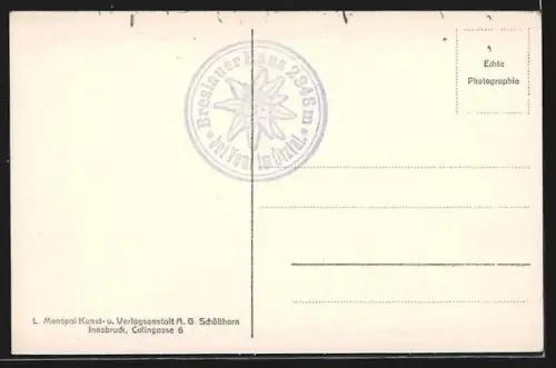 AK Breslauer Haus, Blick gegen die Berge