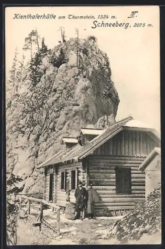 AK Kienthalerhütte am Thurmstein mit Schneeberg