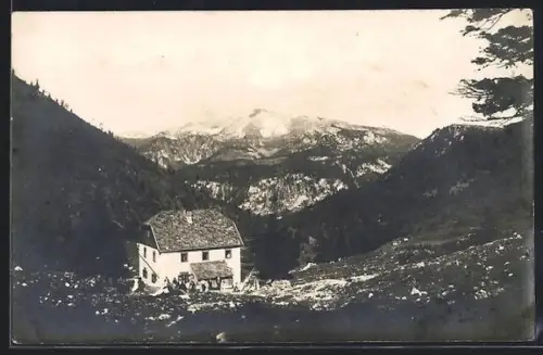 AK Naturfreundehaus am Pyhrgassgatterl, Berghütte mit Warscheneck