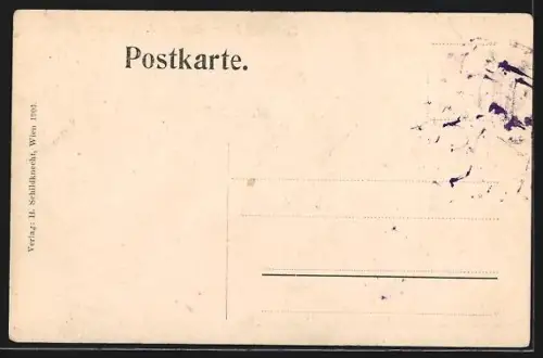 AK Erzherzog Johannhütte, Wanderer an der Berghütte