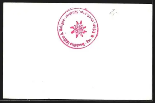 AK Maxhütte b. Wallgau, Gäste vor der Berghütte, Bes. M. Krüner