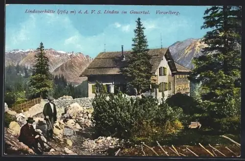 AK Lindauerhütte im Gauertal, Berghütte d. A. V. S.