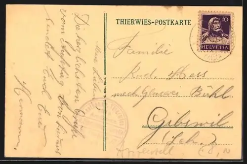 AK Clubhütte Thierwies am Säntis, Teilansicht mit Bergsteigern