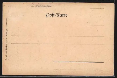 Künstler-AK Edward Theodore Compton: Kölnerhütte, Berghütte mit Umgebung