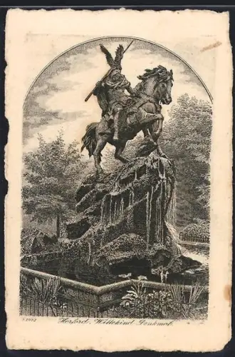 Künstler-AK Herford, Wittekind-Denkmal