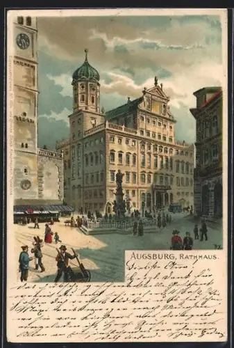 Künstler-AK Augsburg, Rathaus