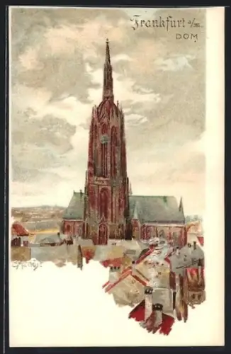 Künstler-AK Alt-Frankfurt, Dom