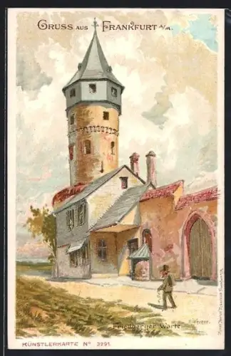 Künstler-AK Frankfurt a /M., Eschenheimer Warte