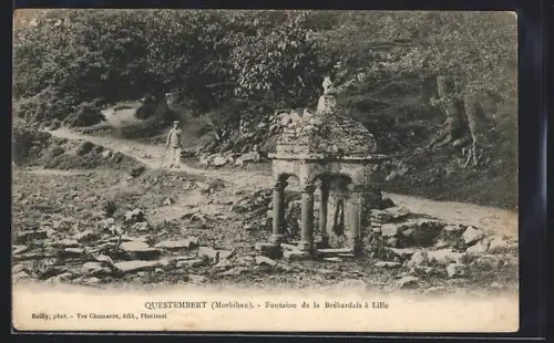 AK Questembert /Morbihan, Fontaine de la Bréhardais à Lille