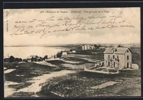 AK Damgan /Vannes, Vue générale de la Plage