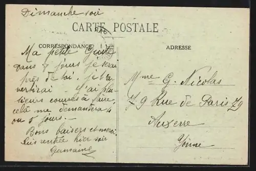 AK Quiberon, Arrivée du Vapeur de Belle-Isle