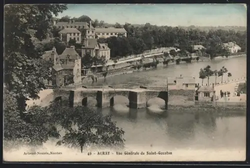 AK Auray, Vue Générale de Saint-Goustan