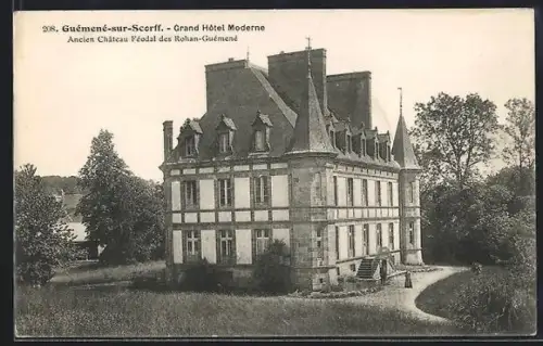 AK Guémené-sur-Scorff, Grand Hôtel Moderne, Ancien Château Féodal des Rohan-Guémené