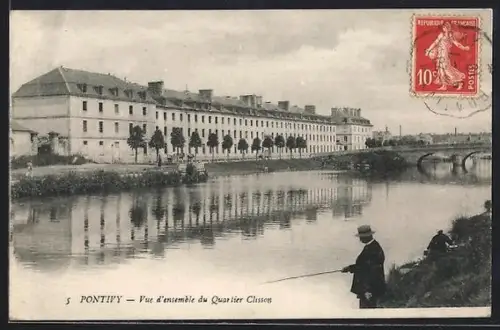 AK Pontivy, Vue d`ensemble du Quartier Clisson