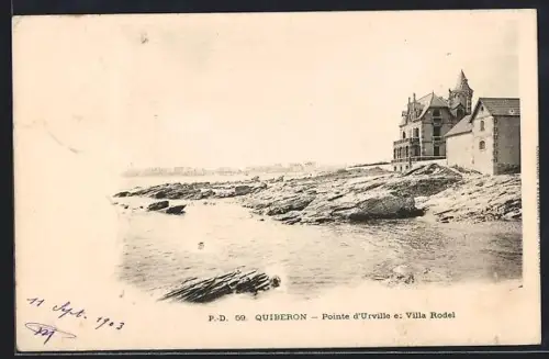 AK Quiberon, Pointe d`Urville et Villa Rodel