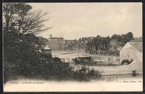 AK Vannes, Le Moulin de Campen et paysage environnant