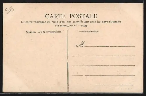 AK Carnac-Plage, La Chaussée avec voiliers en mer