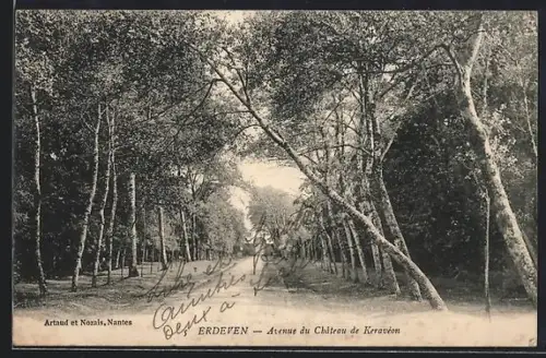 AK Erdeven, Avenue du Château de Keravéon