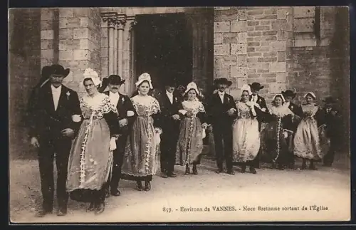 AK Vannes, Noce Bretonne sortant de l`église