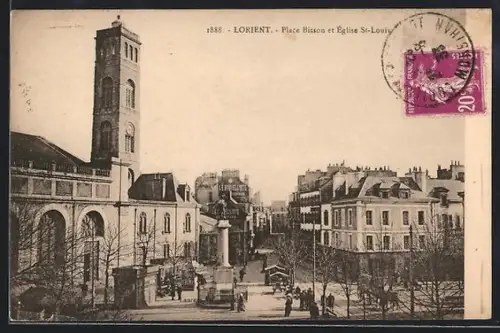 AK Lorient, Place Bisson et Église St-Louis