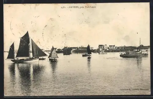AK Gâvres /Port-Louis, Voiliers sur l`eau près de la côte